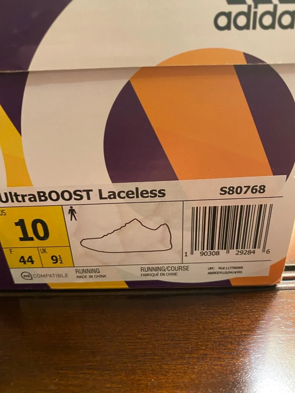 adidas White Slip-On Knit Ribbed Sneakers. Ultra Boost - Picture 9 of 11